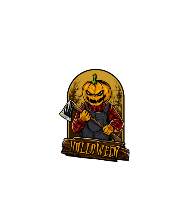 Scary halloween model negru pe tricou