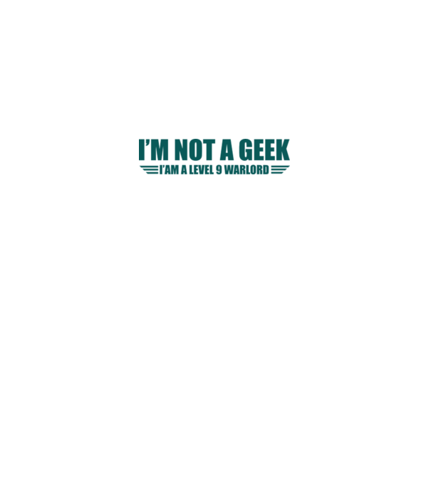 'I''m not a geek' model alb pe tricou