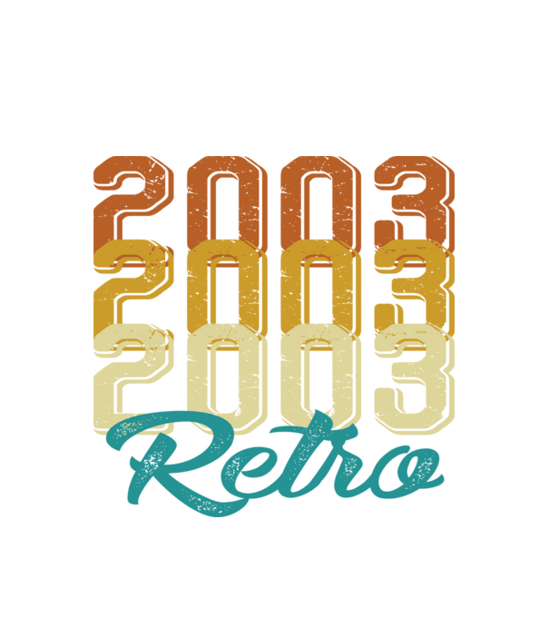 Retro 2003 model alb pe tricou