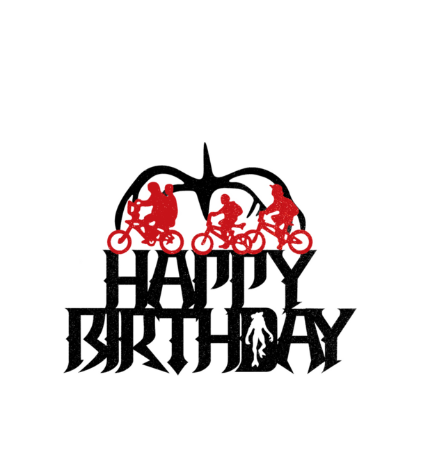 happy birthday stranger things model alb pe tricou