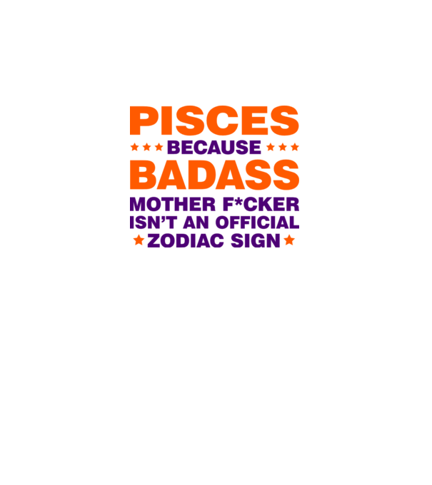 Badass zodiac PISCES model gri pe tricou
