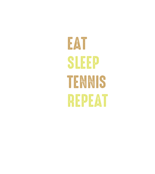 eat sleep tennis repeat model negru pe tricou