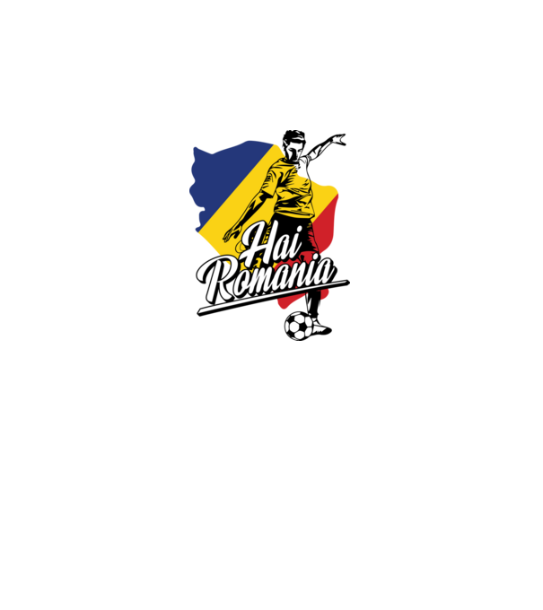 Hai romania fotbal model alb pe tricou
