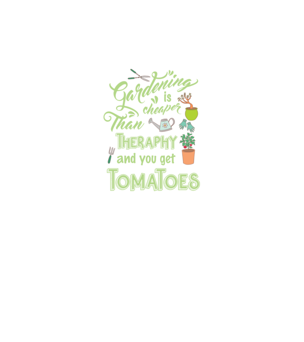 Gardening is cheaper than theraphy model negru pe tricou
