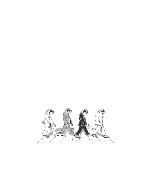 Beatles model alb pe tricou