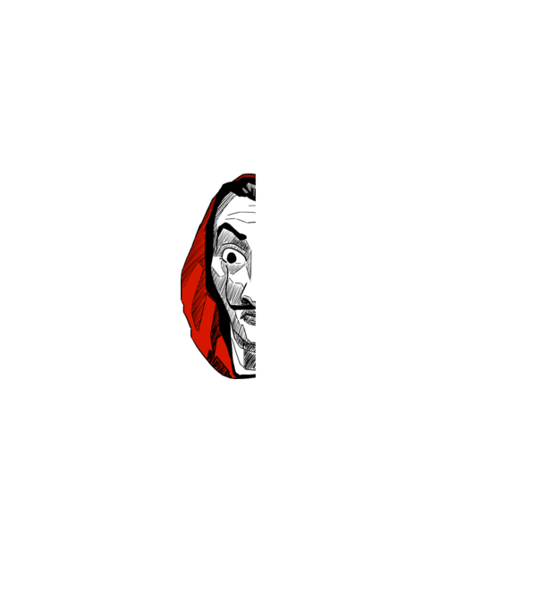 classic logo money heist model negru pe tricou