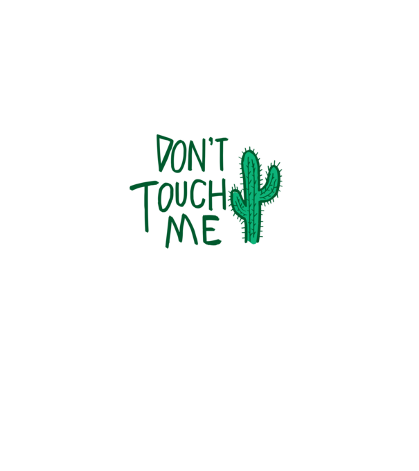 Dont touch me model galben pe tricou