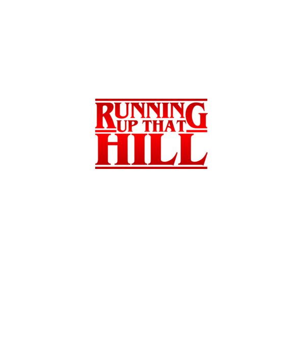 running up that hill model negru pe tricou