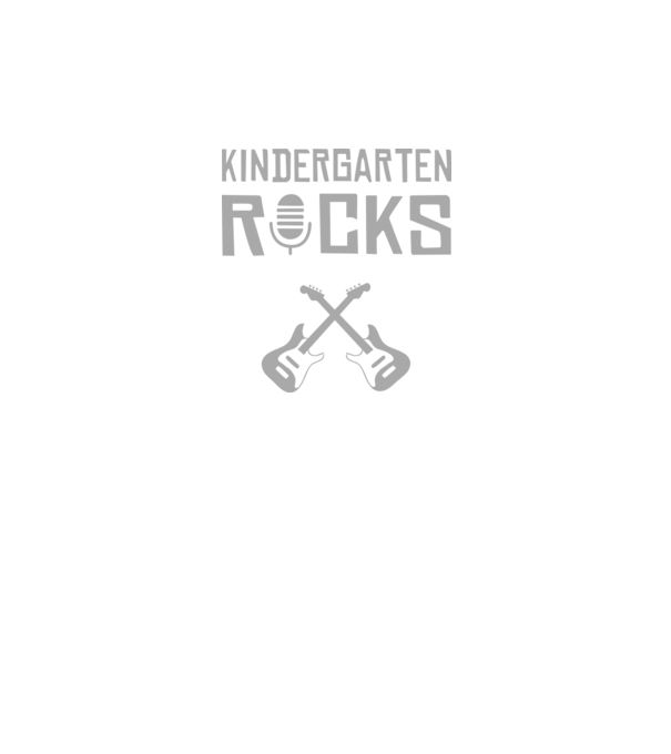 Kindergarten rocks model negru pe tricou