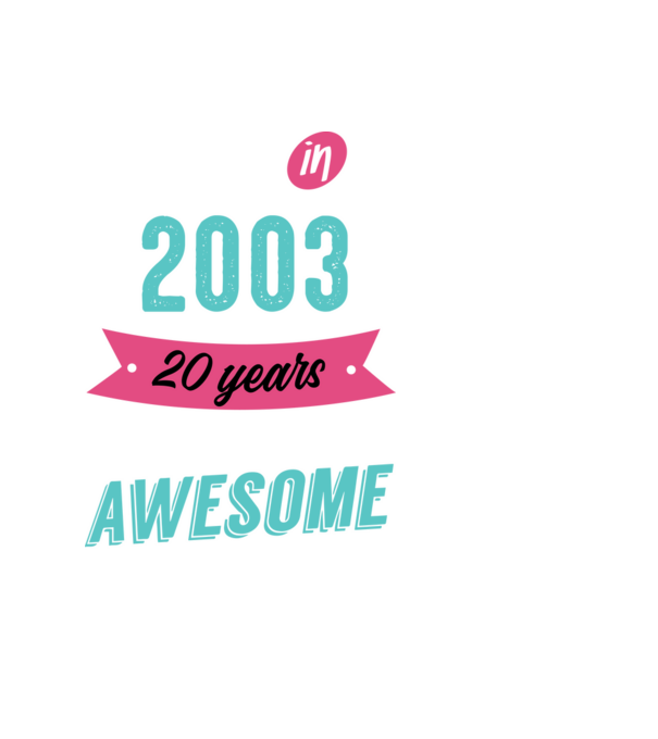 MADE IN 2003 model negru pe tricou