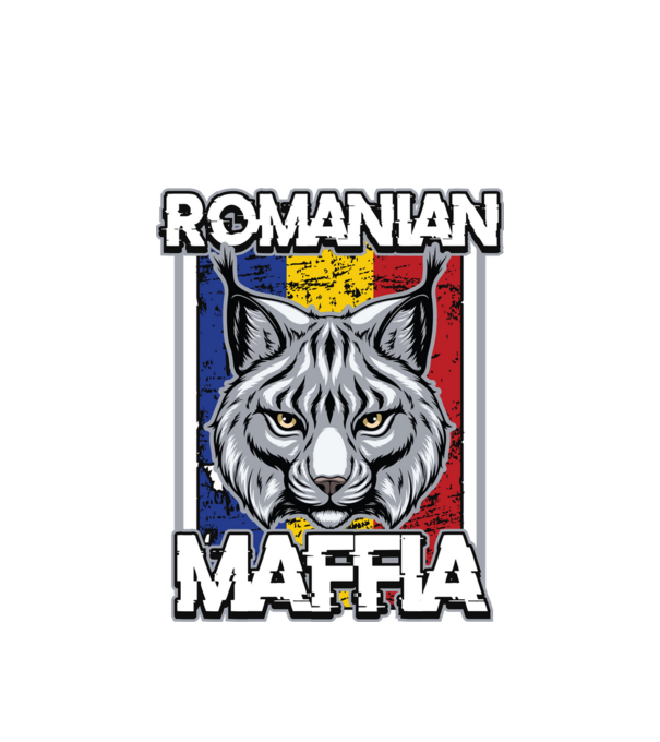 România maffia model alb pe tricou