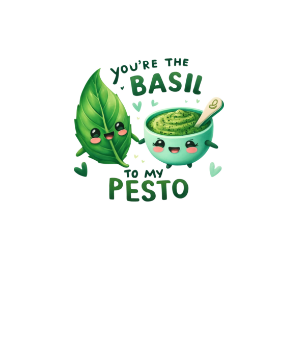Basil to my Pesto model alb pe tricou