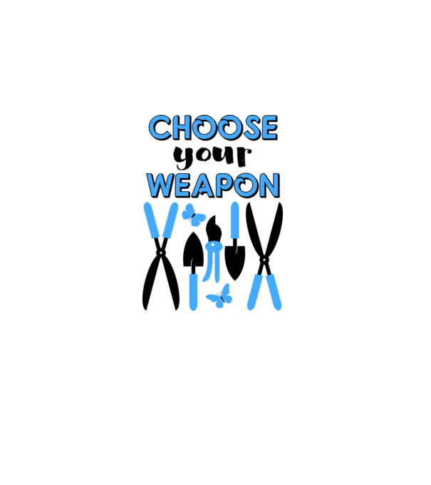 Choose your weapon model alb pe tricou