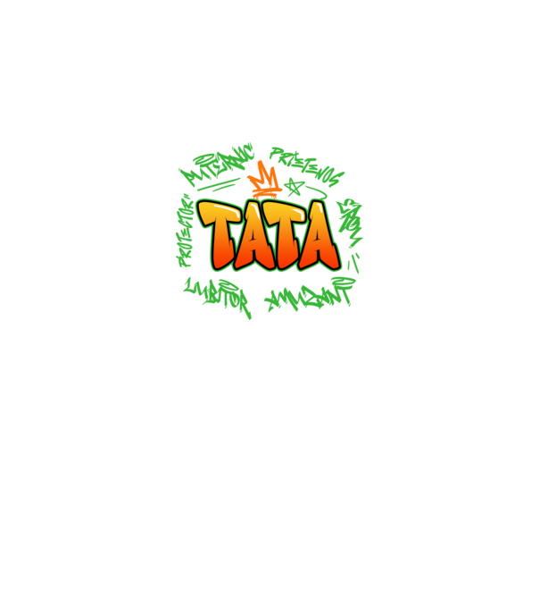 Graffiti tata model negru pe tricou