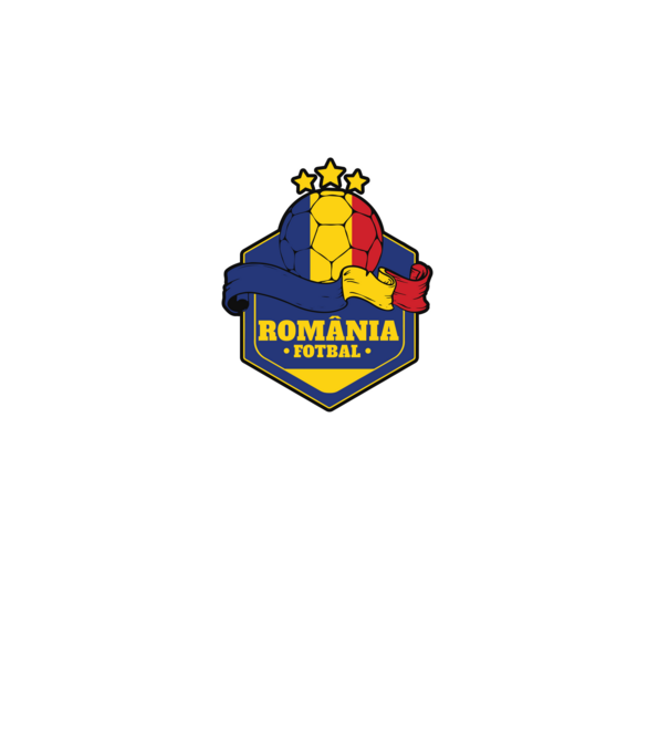 România Fotbal model alb pe tricou