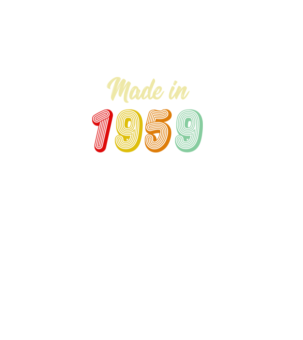 made in 1959 retro model negru pe tricou