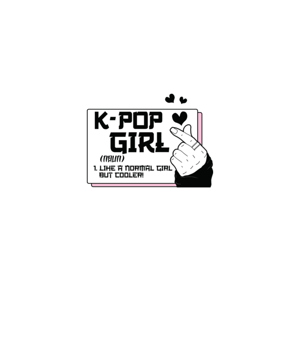 K-POP FANGIRL model albastru deschis pe tricou