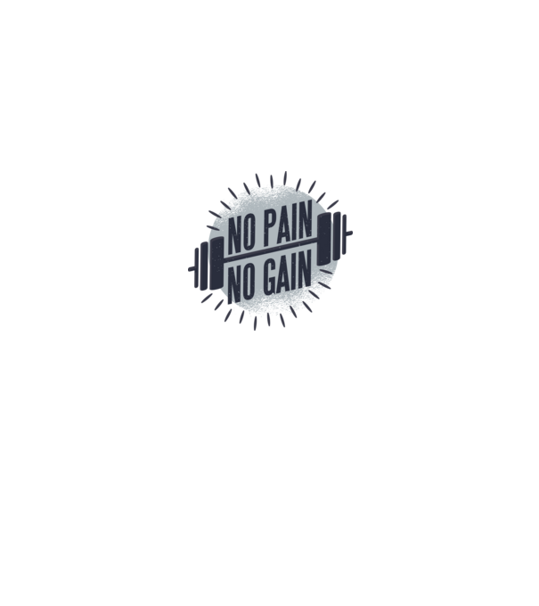 No pain no gain round model roșu pe tricou