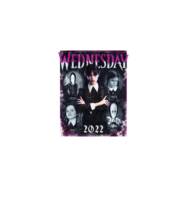WEDNESDAY ADDAMS multi all time model negru pe tricou