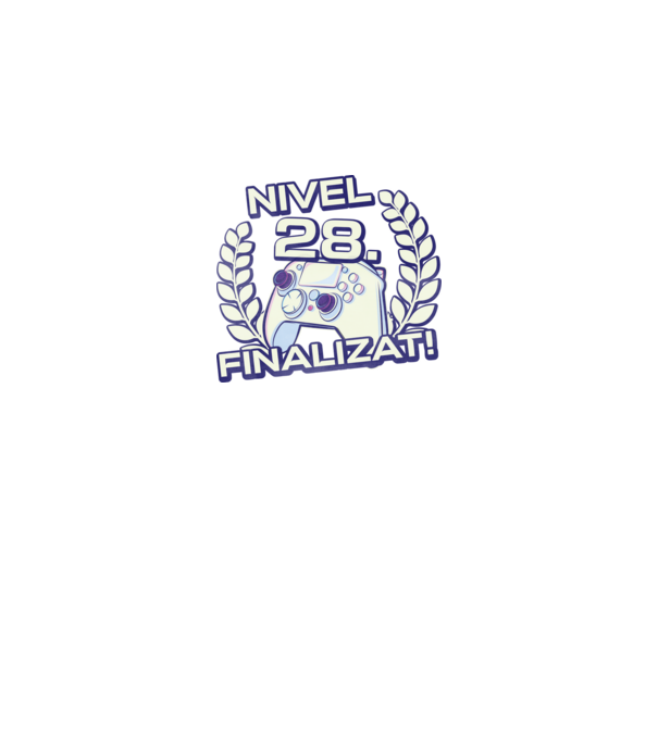 Nivel 28 finalizat! model negru pe tricou