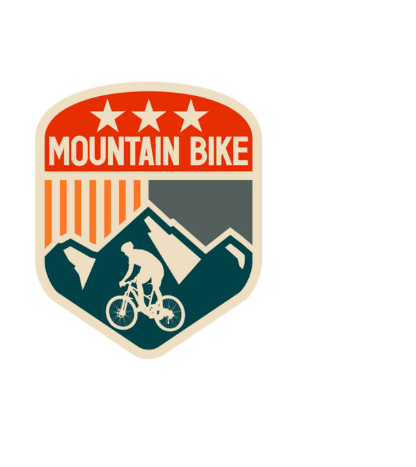 Mountain Bike model negru pe tricou