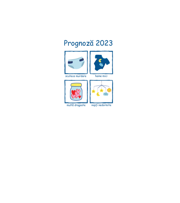 Prognoză 2023 model alb pe tricou