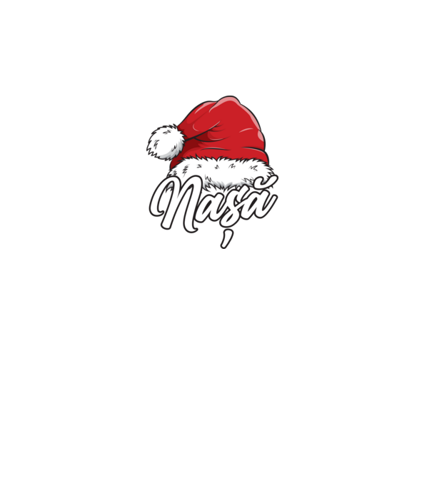nașă Santa Hat model turcoaz pe tricou