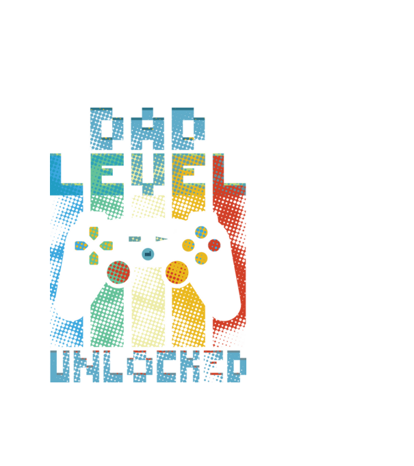 Gamer Dad level unlocked model alb pe tricou