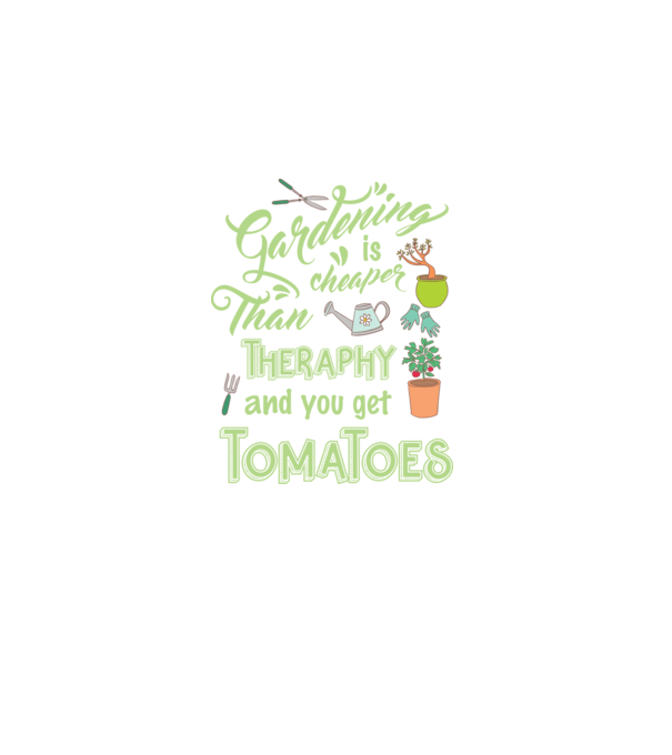 Gardening is cheaper than theraphy model negru pe tricou