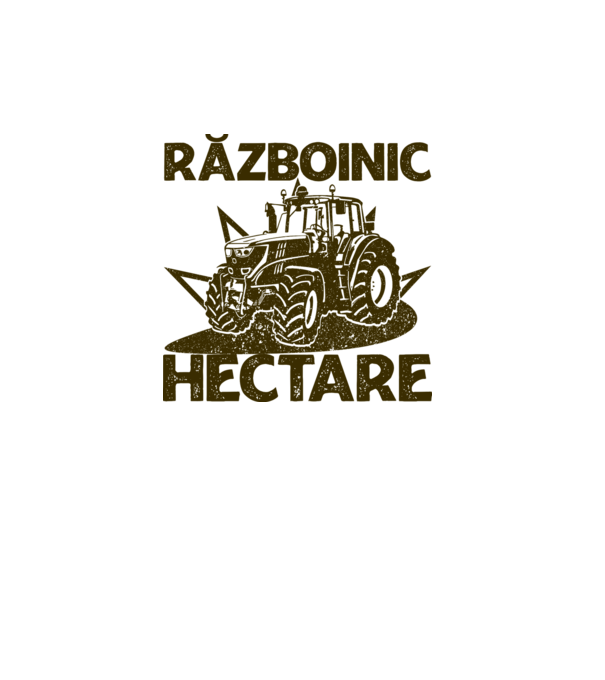 Războinic Hectare model alb pe tricou