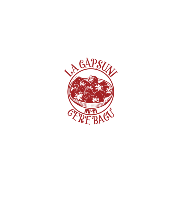 La căpșuni nu-ți cere bacu model alb pe tricou
