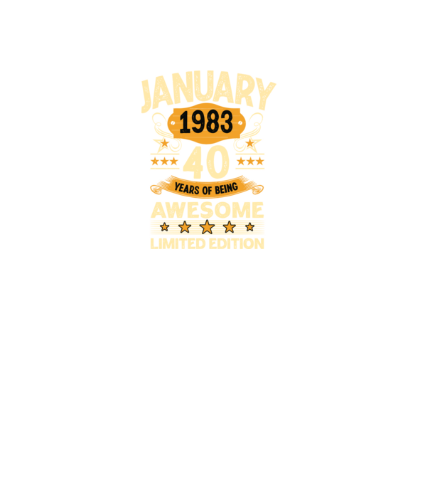 January 1983 40 years of being limited edition model negru pe tricou