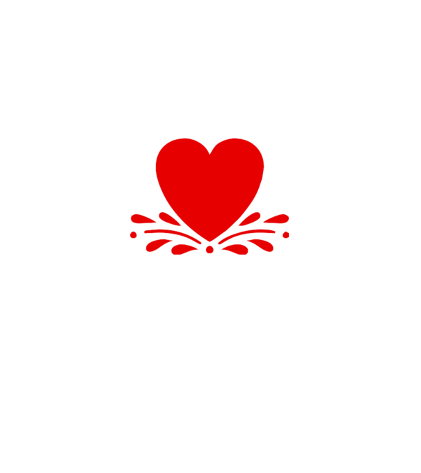inimă Valentine model alb pe tricou