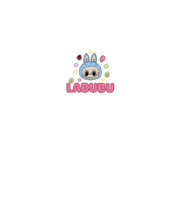 Labubu model negru pe tricou