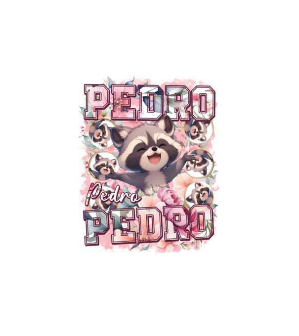 Girly Pedro model alb pe tricou