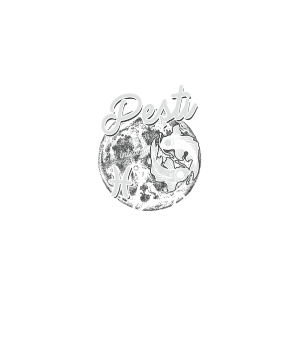 Zodiac bărbat PEȘTI retro model negru pe tricou