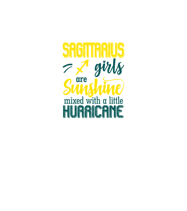 Sunshine with Hurricane SAGITTARIUS model negru pe tricou