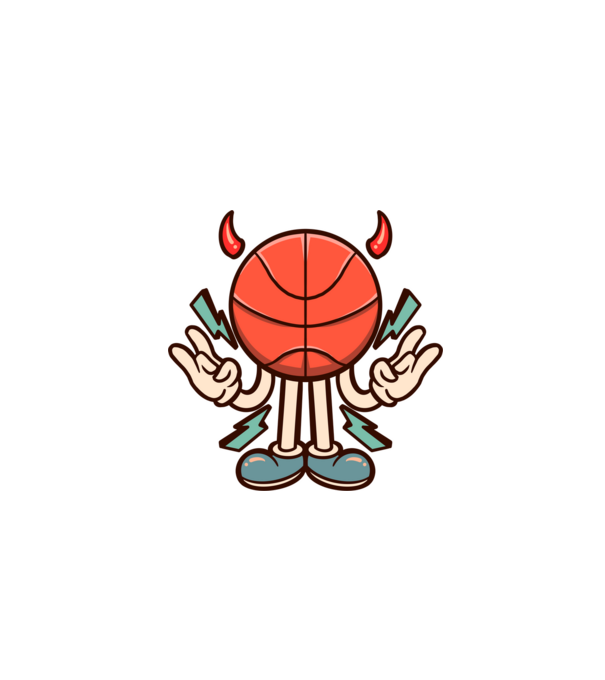 Evil basketball model negru pe tricou
