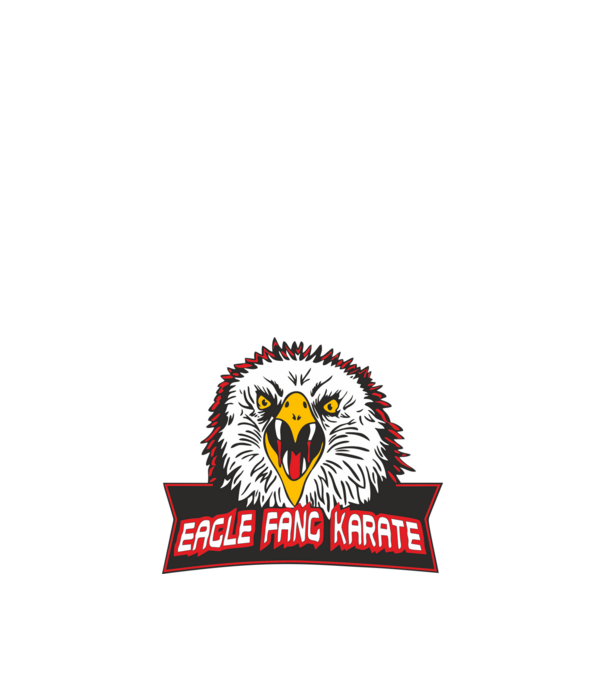 eagle fang karate cobra kai model negru pe tricou