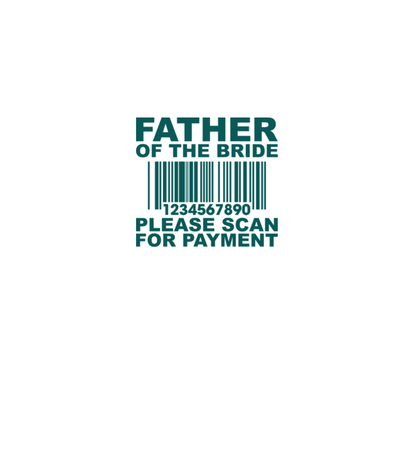 Father of the bride model alb pe tricou