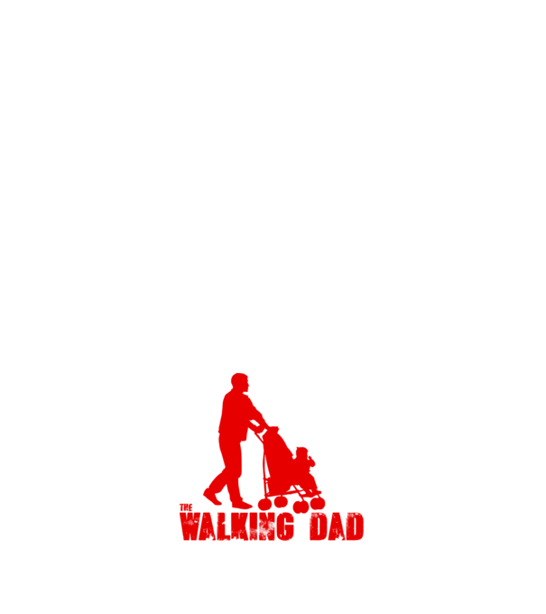 Walking dad model negru pe tricou