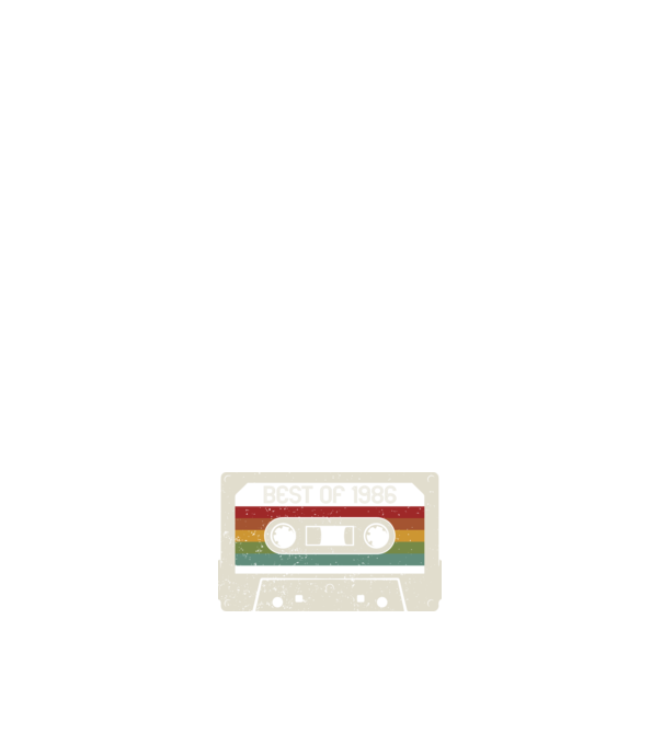 retro tape 1986 vintage model negru pe tricou