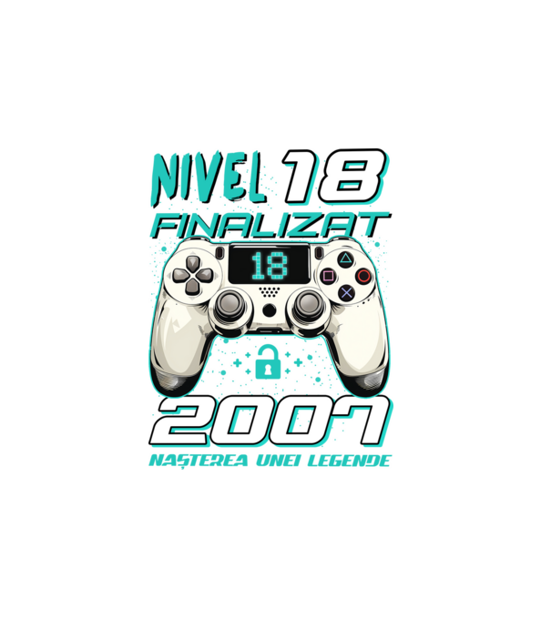 Nivel finalizat 18 2007 model alb pe tricou