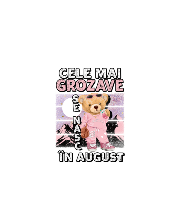 RETRO teddy fetişcană AUGUST model negru pe tricou