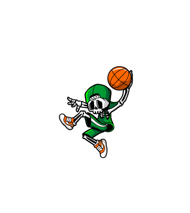 Basketbone model negru pe tricou