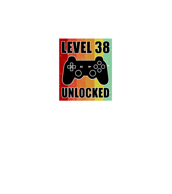level 38 unlocked retro gamer model negru pe tricou