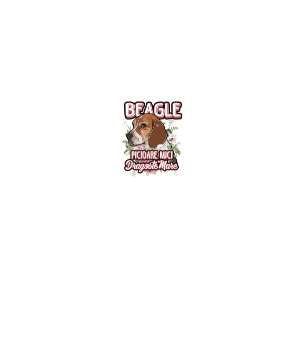 Bulldog francez picioare mici dragoste mare model alb/roșu pe tricou