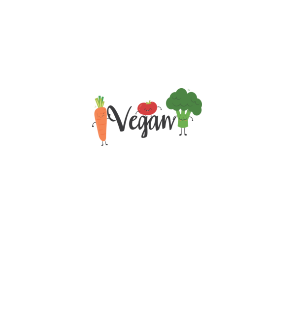 Vegan veggies model alb pe tricou