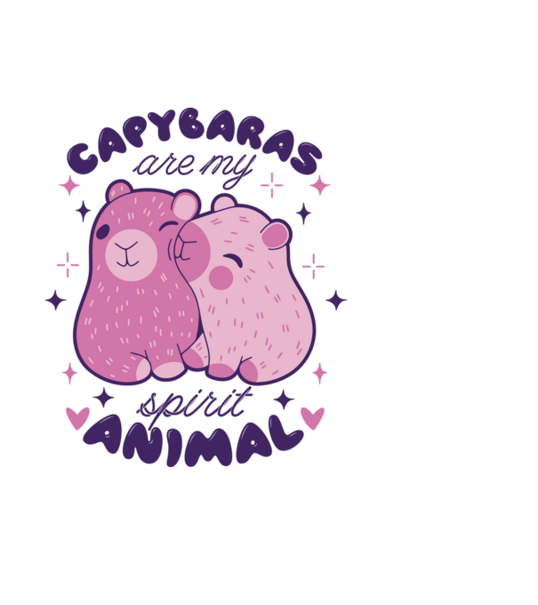 Capybaras are my spirit animal model albastru deschis pe tricou