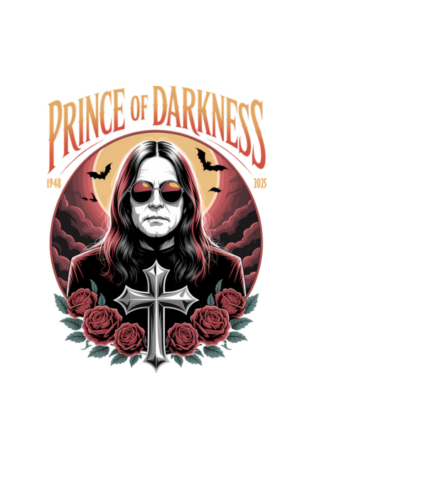 Prince of Darkness model negru pe tricou